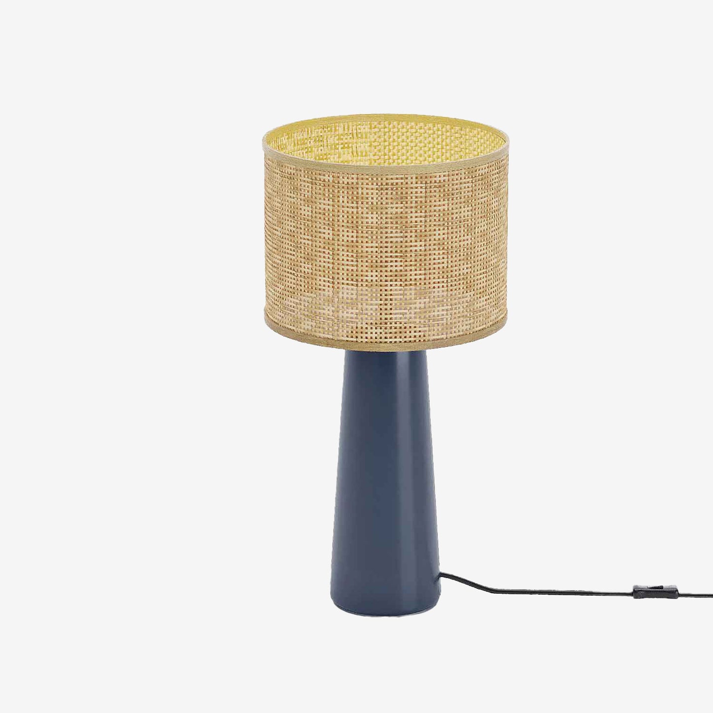 Lampe à poser en céramique et rotin Potiron Paris