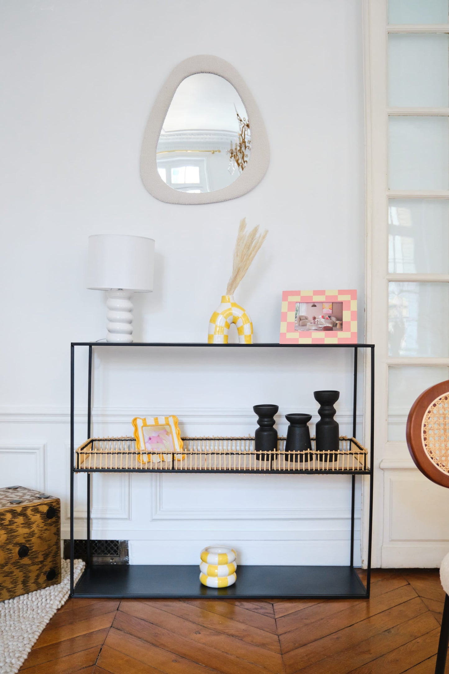 Set de 3 bougeoirs bois design, Boston coloris noir Potiron Paris