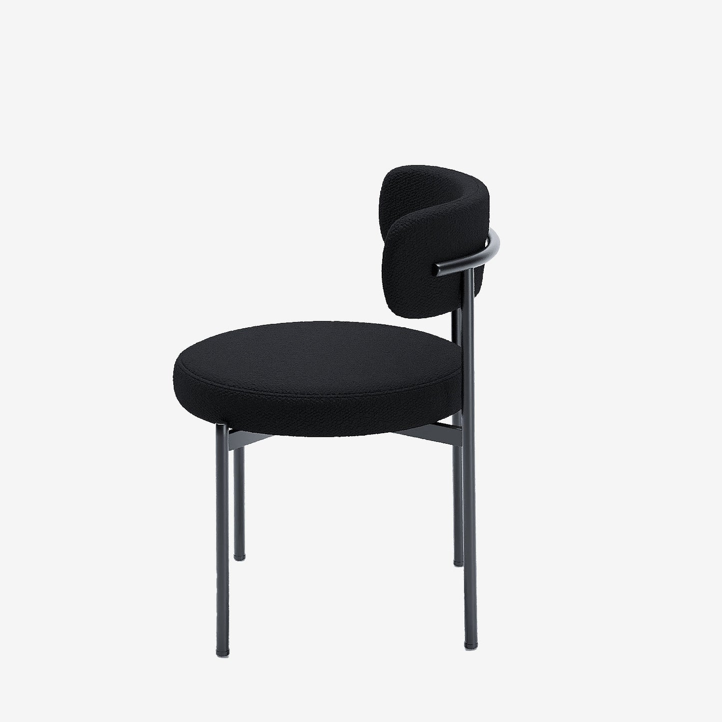 Lot de 2 chaises de table bouclette grise anthracite Scarlett Potiron Paris