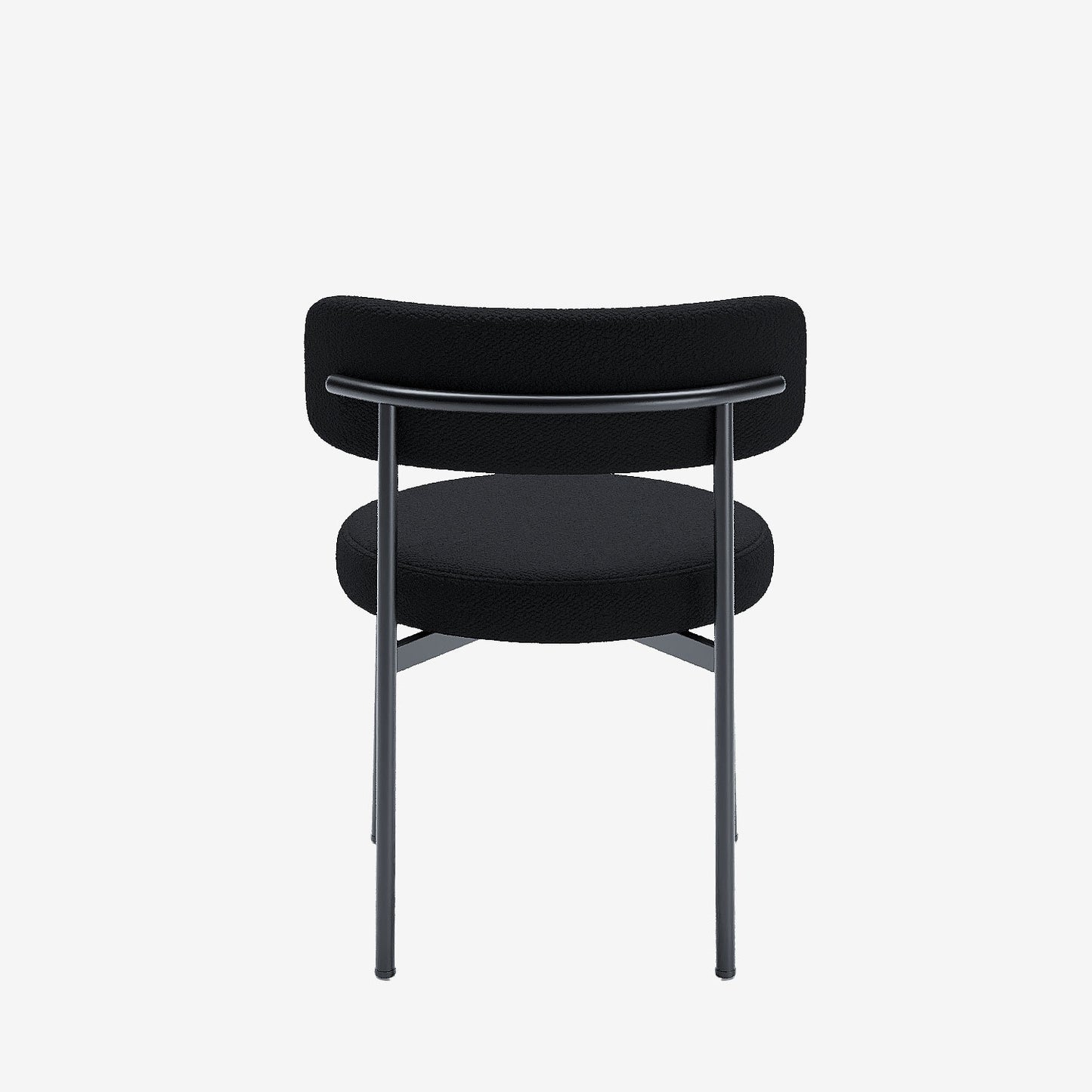 Lot de 2 chaises de table bouclette grise anthracite Scarlett Potiron Paris
