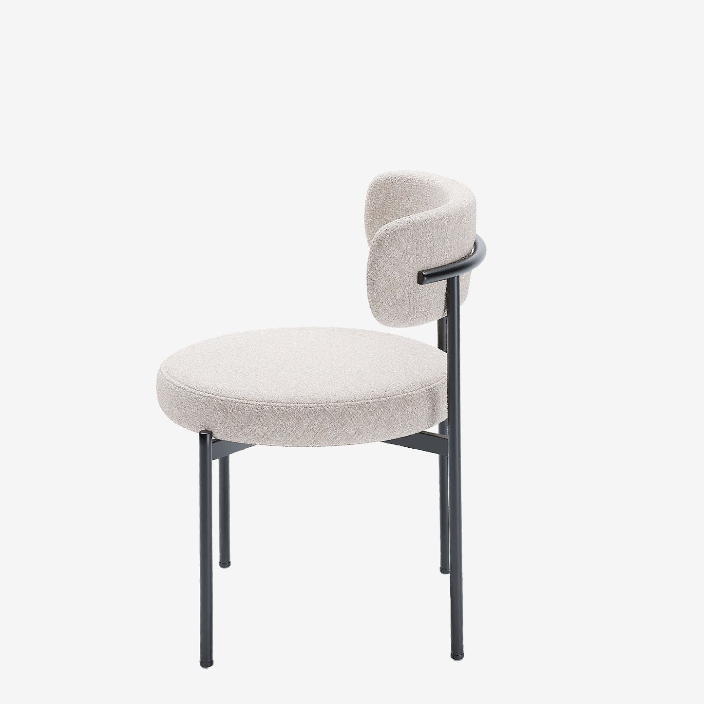 Lot de 2 chaises de table velours crème Scarlett Potiron Paris
