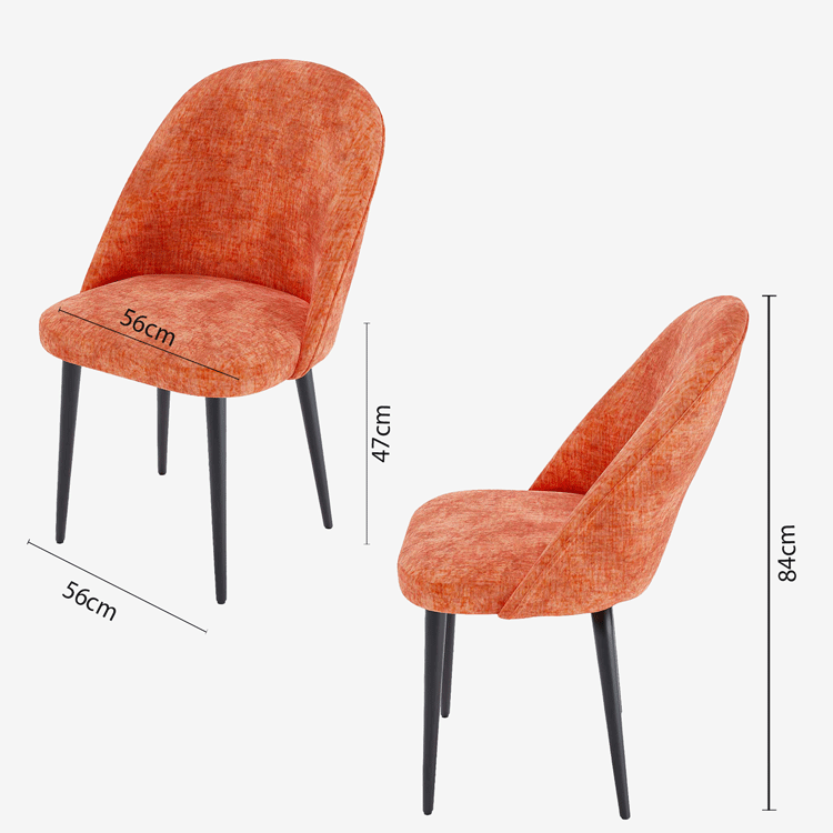 Chaise table à manger ambiance vintage, en velours et piètement métal noir - Potiron Paris, la déco des intérieurs hauts en couleurs
