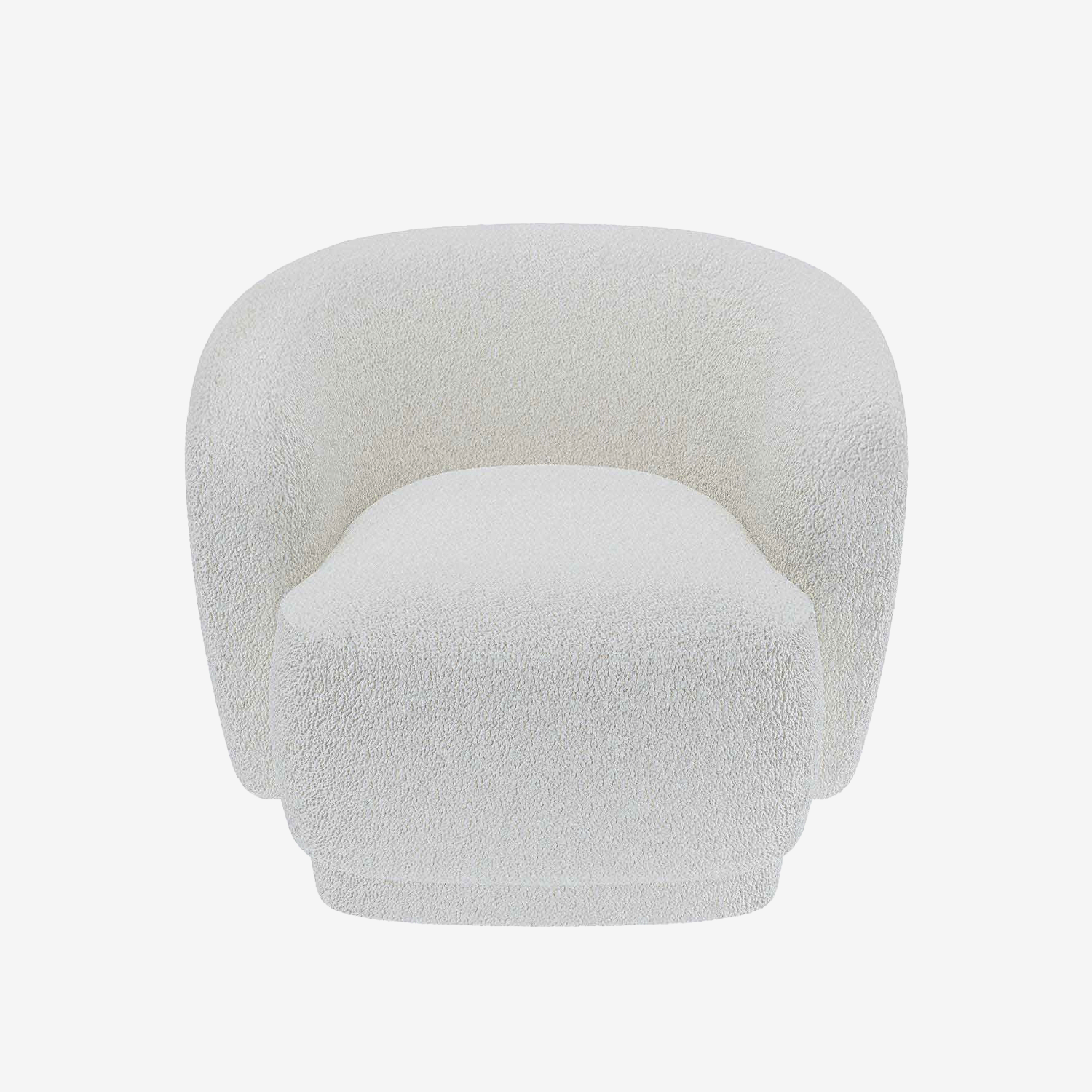 Fauteuil de style scandinave en bouclette blanc - Potiron Paris, la satisfaction du fauteuil design et confortable pas cher