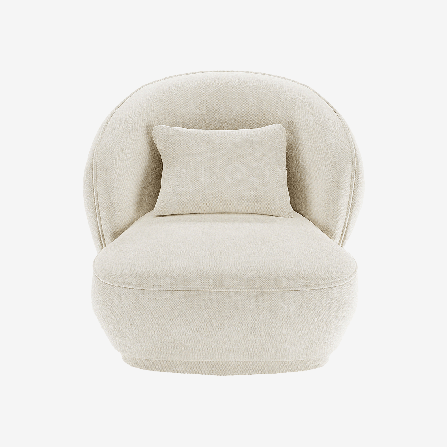 Fauteuil design minimaliste en velours vintage crème - Potiron Paris, la satisfaction du fauteuil design et confortable pas cher