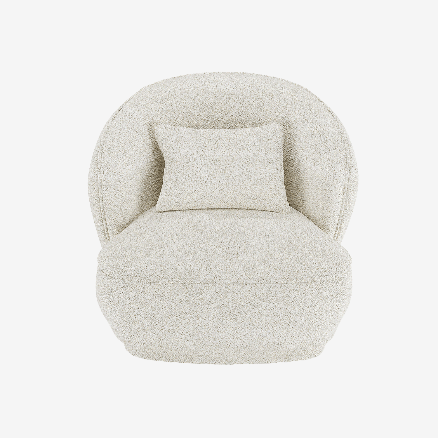 Fauteuil design bouclé blanc - Potiron Paris, la satisfaction du fauteuil design et confortable pas cher