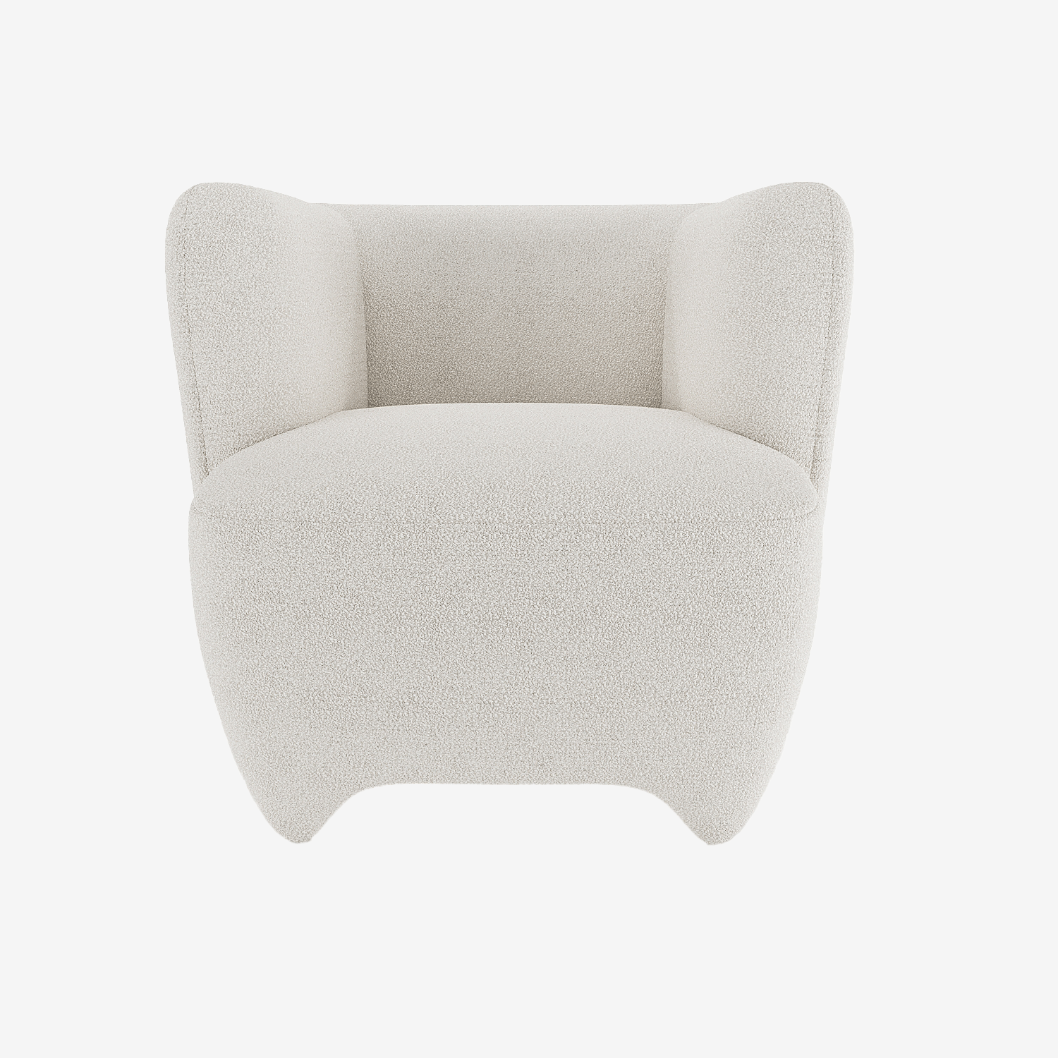 Fauteuil design Noa en laine bouclée blanche | Potiron Paris