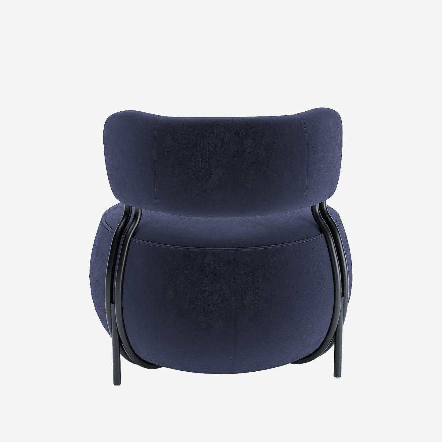 Fauteuil rond en velours Potiron Paris