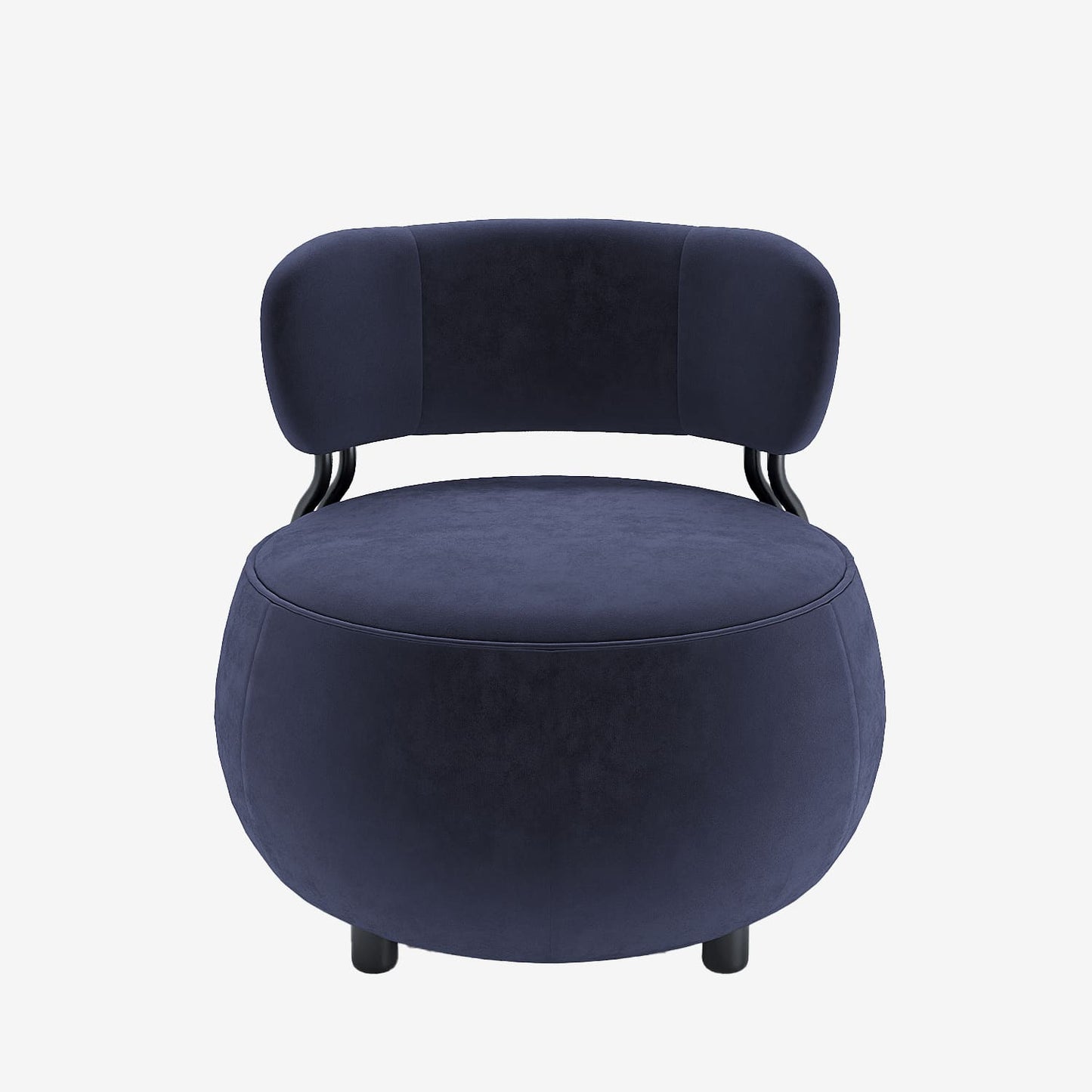 Fauteuil rond en velours Potiron Paris