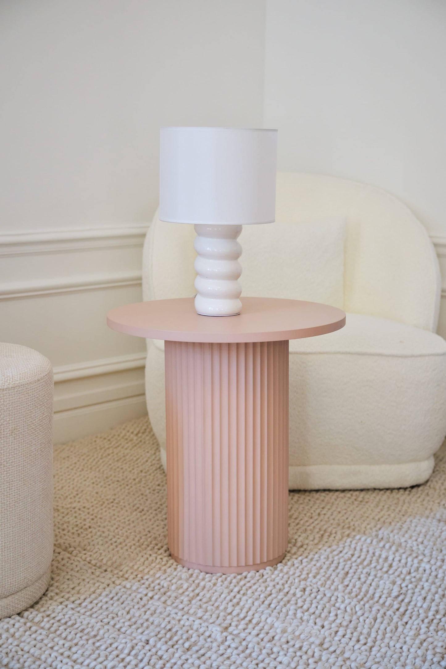 Lampe à poser en céramique et tissu Montaigne Potiron Paris