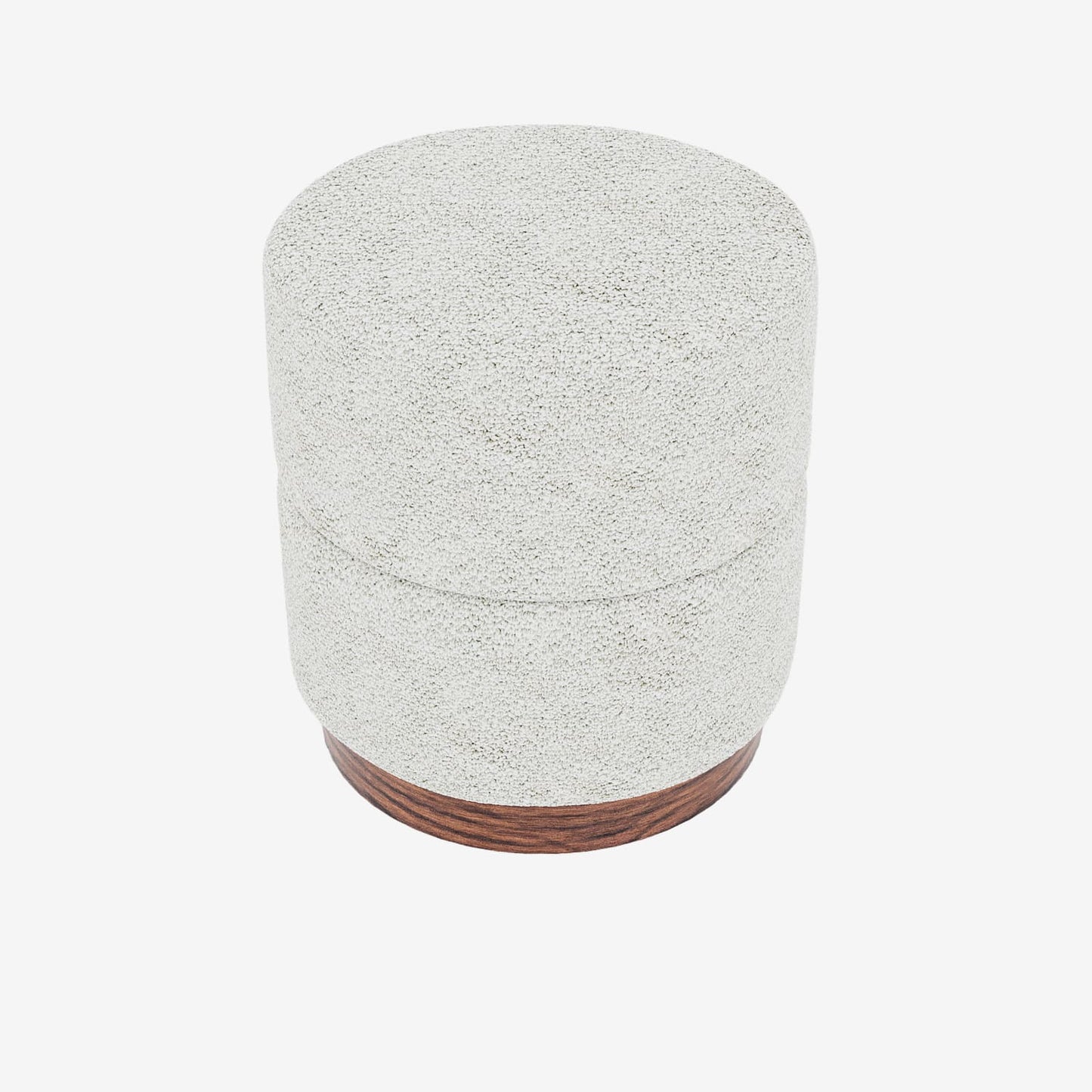 Auguste – Pouf cylindrique en bouclette crème