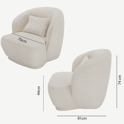 La tendance déco contemporaine est au fauteuil en bouclette grise design organique - Potiron Paris, la satisfaction du fauteuil design et confortable pas cher