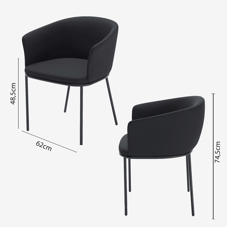 Paire de fauteuils de salle à manger de style industriel, Potiron Paris, la décoration intérieur moderne