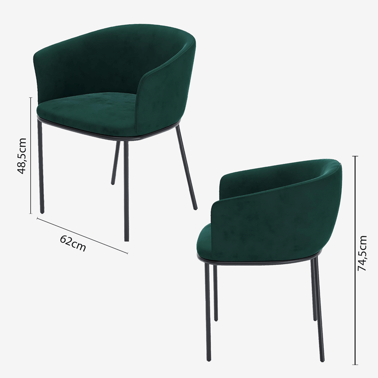 Paire de fauteuils de salle à manger de style scandinave rétro chic - Potiron Paris, la décoration intérieur moderne