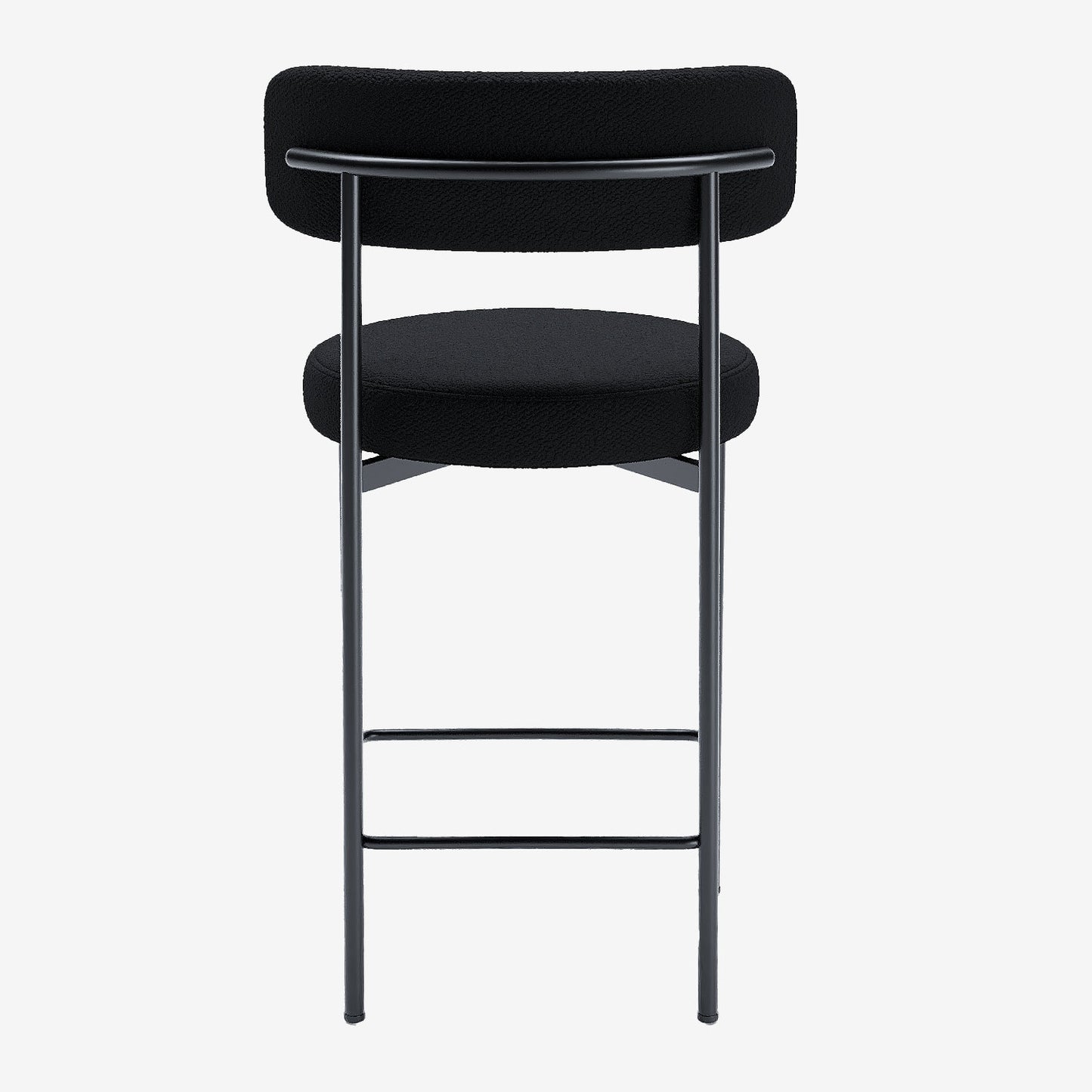 Lot de 2 tabourets de bar bouclette gris anthracite Agathe Potiron Paris