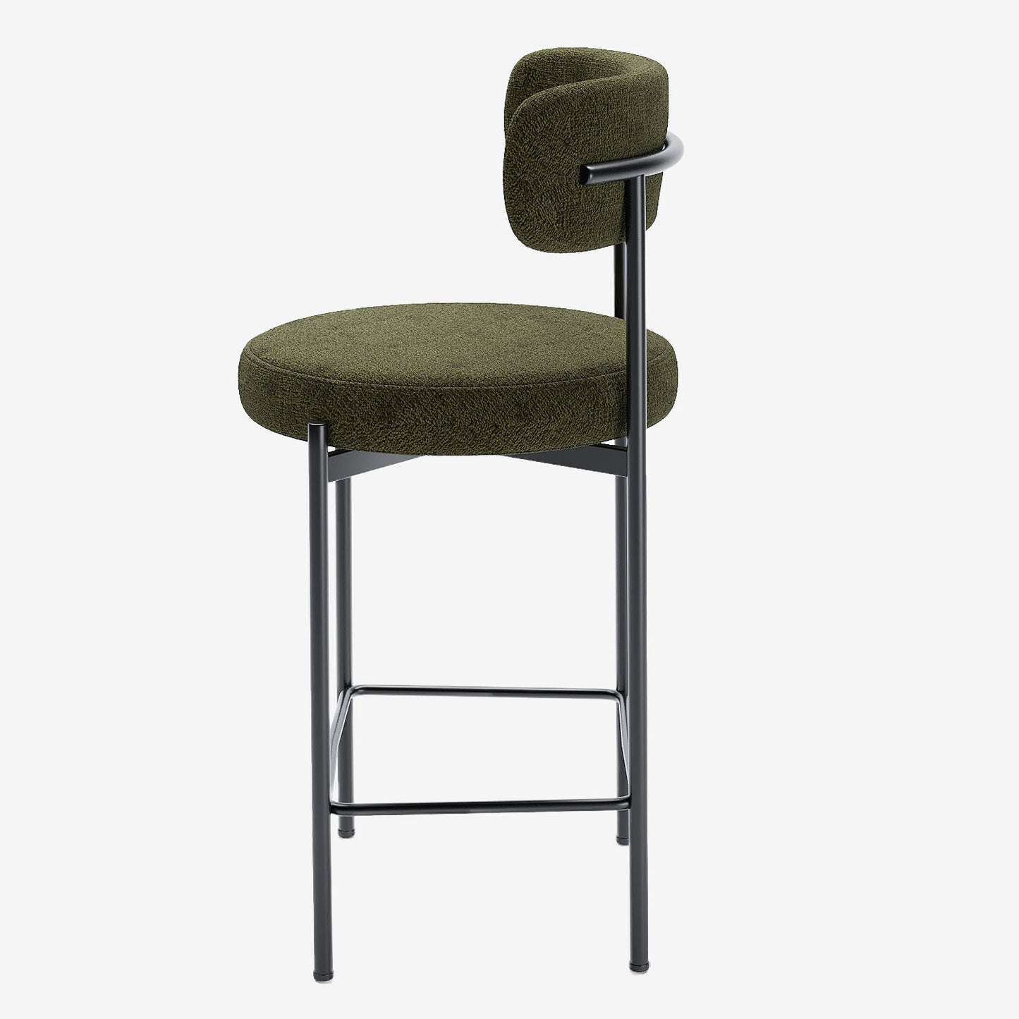 Lot de 2 tabourets de bar velours vert Agathe Potiron Paris