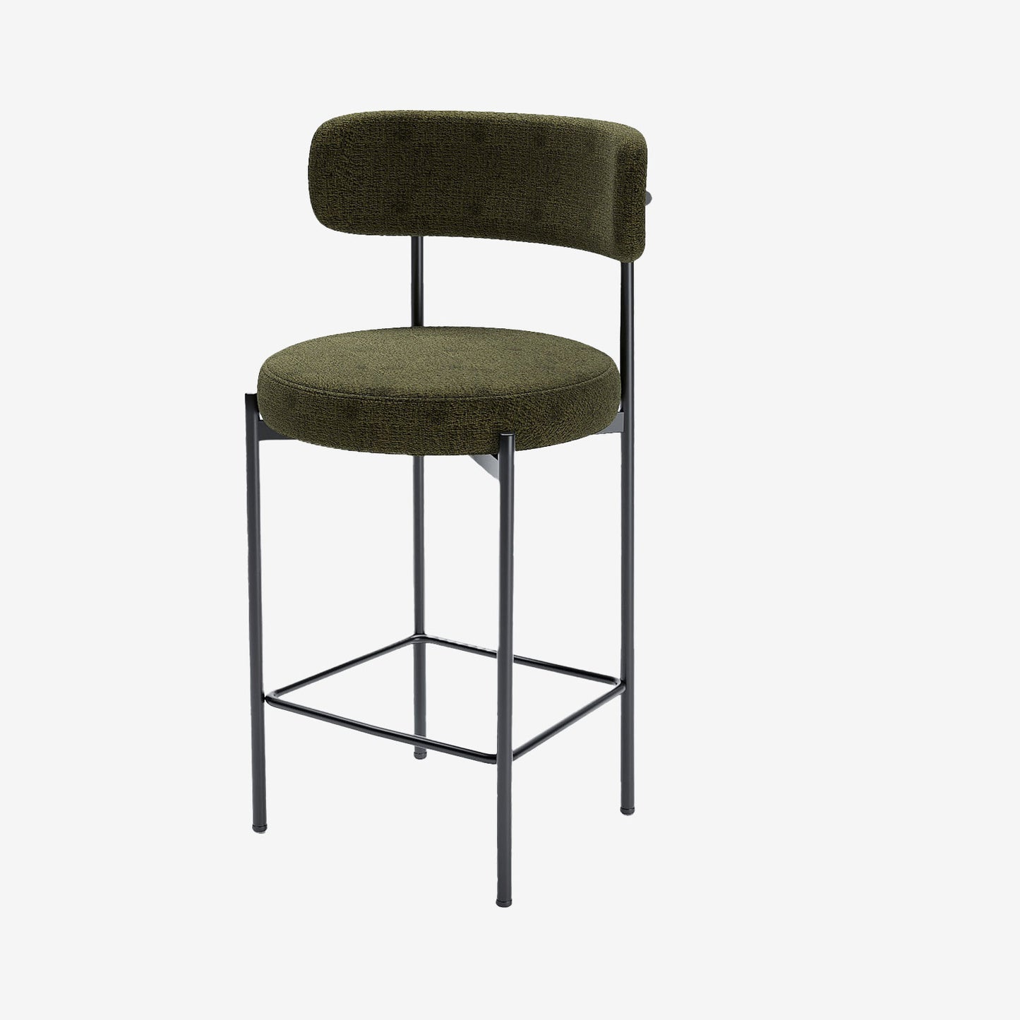 Lot de 2 tabourets de bar velours vert Agathe Potiron Paris