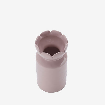 Grand vase à col tulipe de style vintage chic, céramique rose - Potiron Paris, accessoires déco design pas chère pour la maison de style contemporain