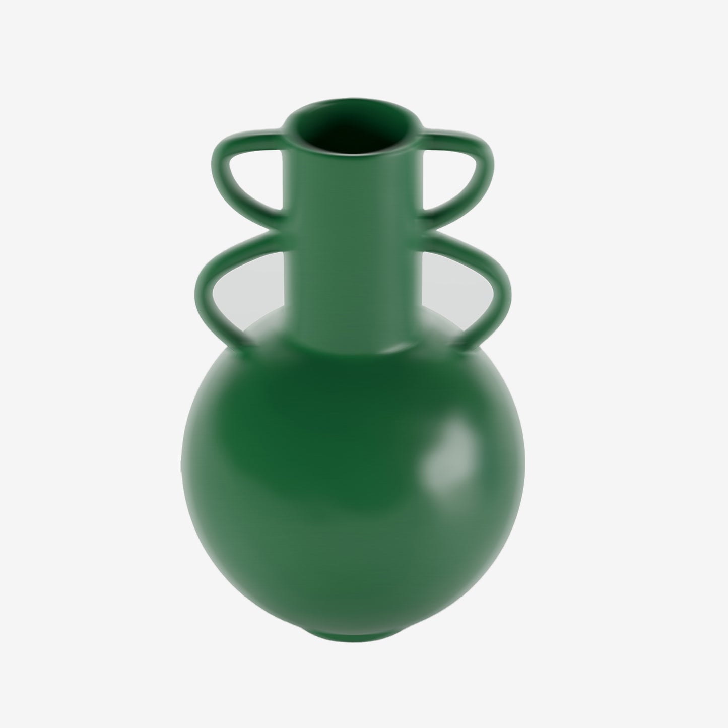 Florence - Vase amphore 4 poignées en céramique verte