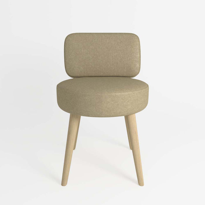 Petit fauteuil Gina en tissu beige Potiron Paris