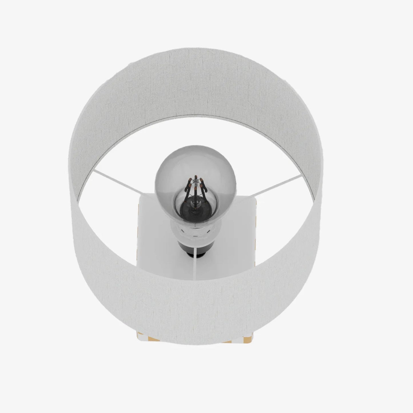 Petite lampe à poser Manet – céramique jaune solaire et lin naturel Potiron Paris