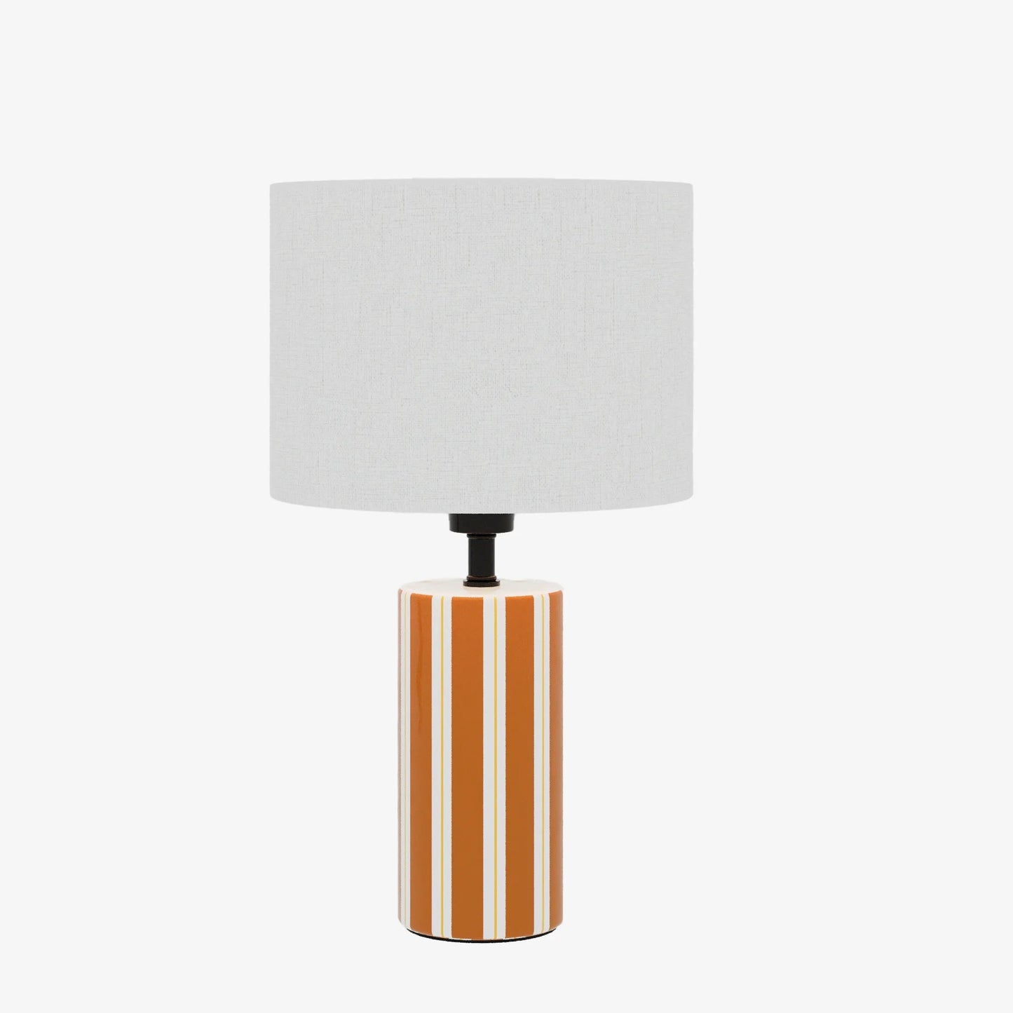 Lampe à Poser Hopper | Céramique Orange & Abat-jour Lin | Design Vibrant 45cm Potiron Paris