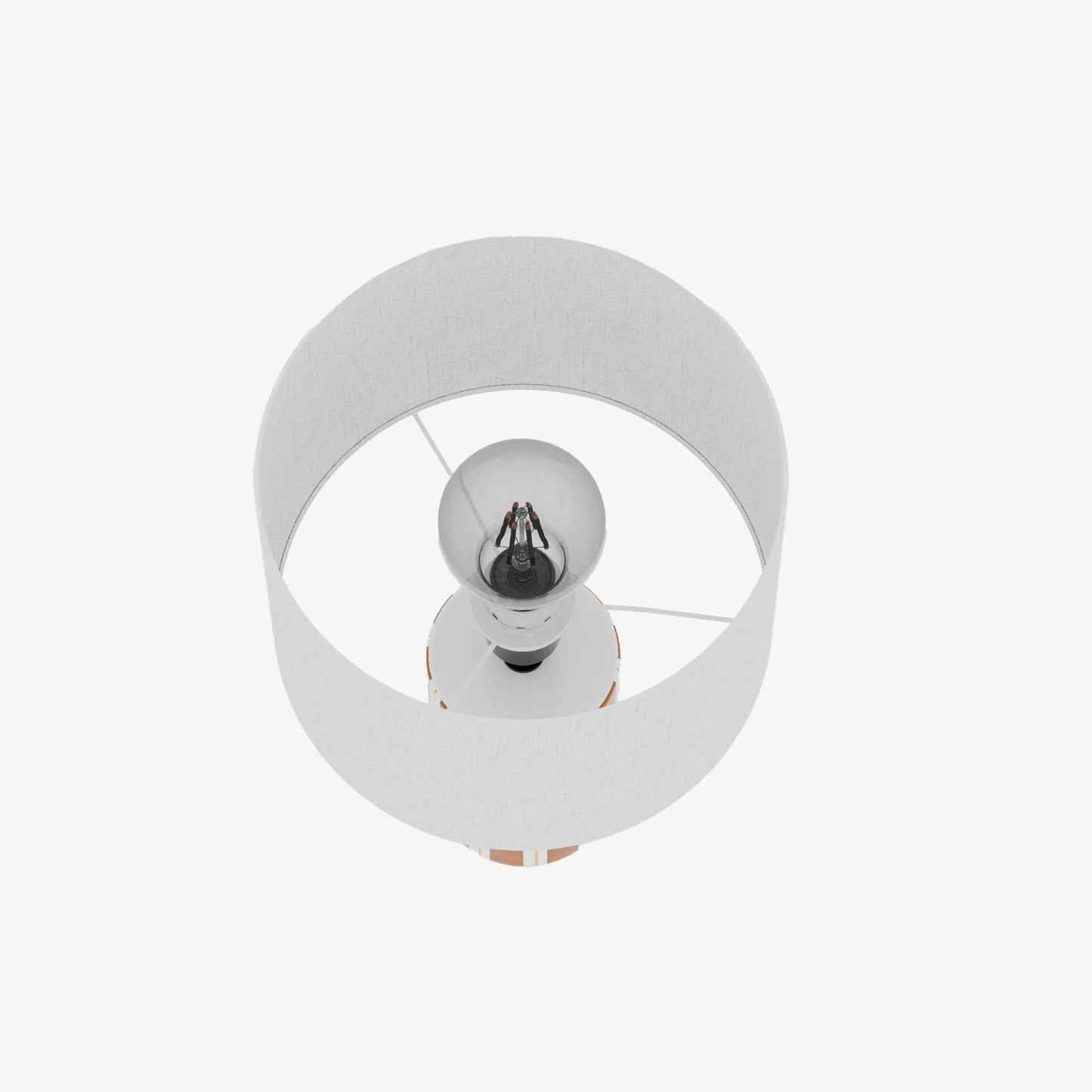 Lampe à Poser Hopper | Céramique Orange & Abat-jour Lin | Design Vibrant 45cm Potiron Paris