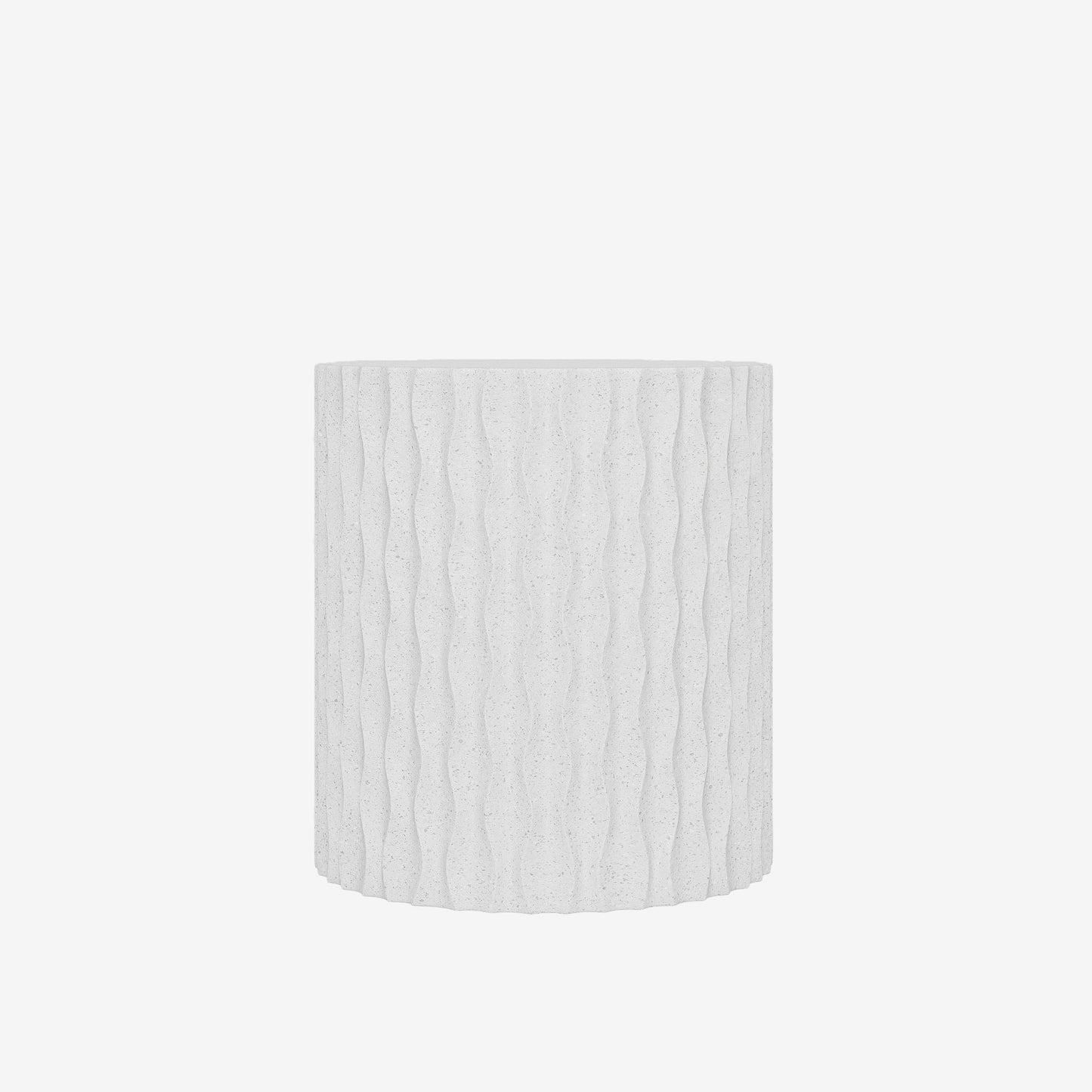 Aubépine – Table d’appoint blanche mouchetée en magnésie compacte Potiron Paris