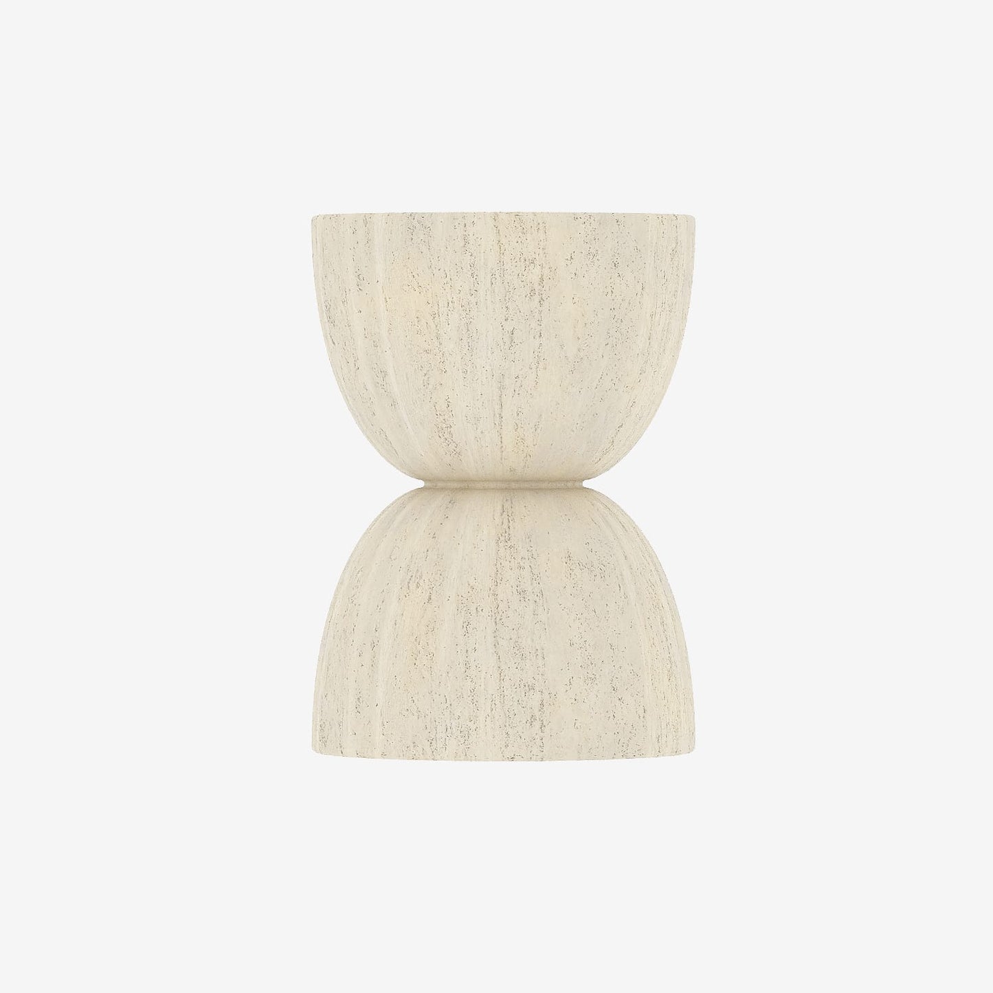Framboise – Table d'appoint en magnésie blanche mouchetée Potiron Paris