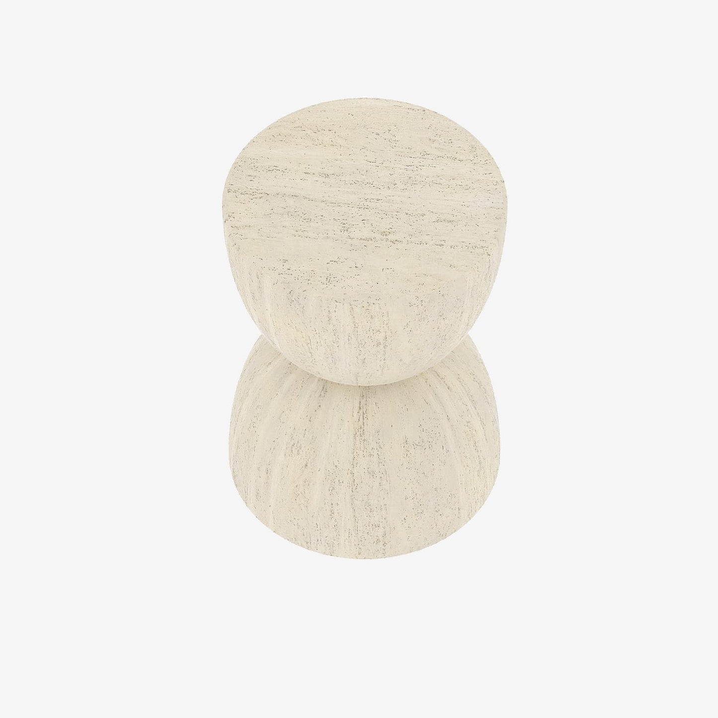 Framboise – Table d'appoint en magnésie blanche mouchetée Potiron Paris