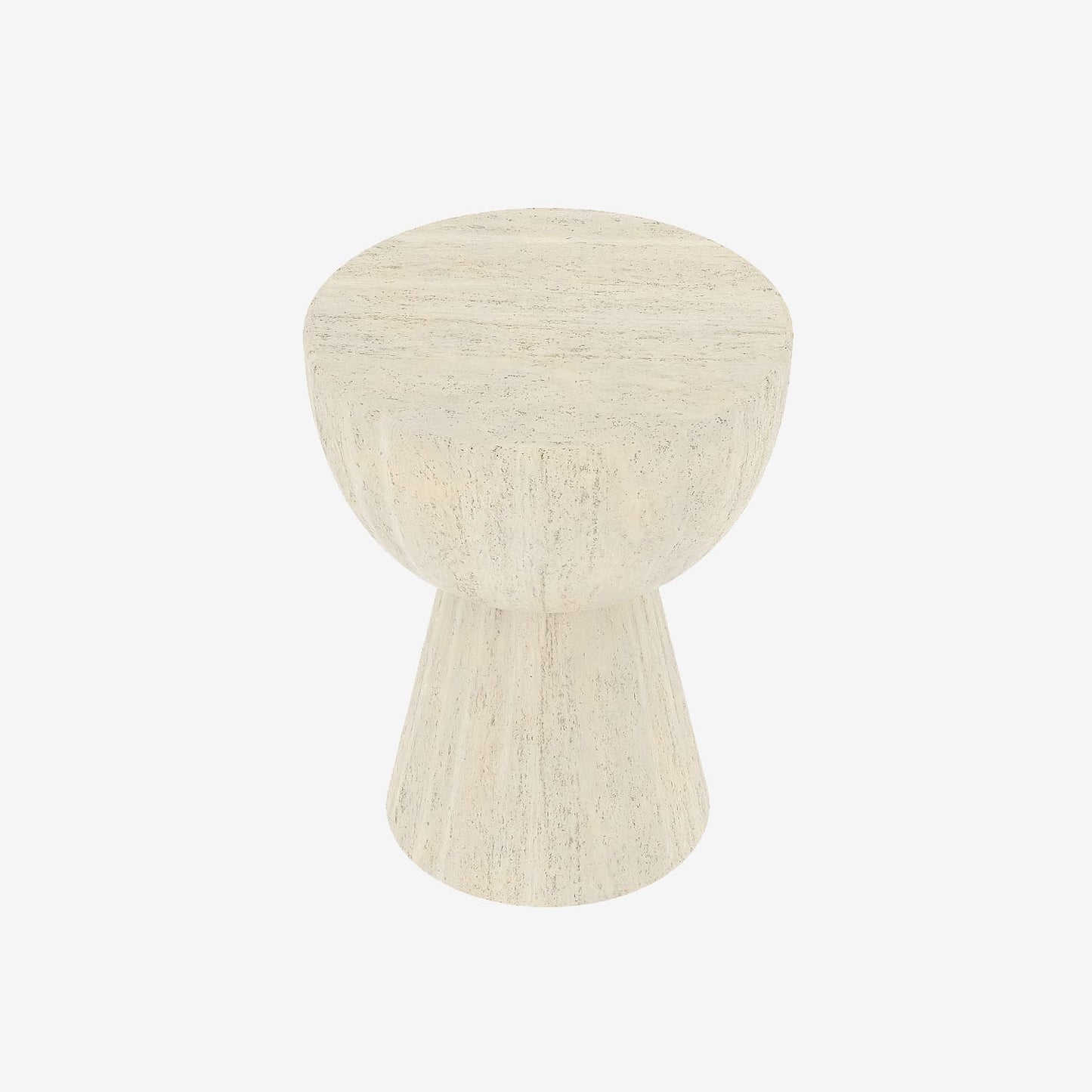 Dahlia – Table d'appoint en magnésie blanche mouchetée Potiron Paris