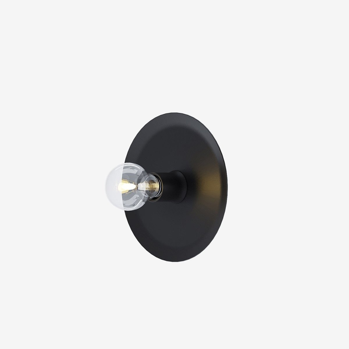 Lampe murale style industriel moderne ou plafonnier design en forme de disque métal noir - Potiron Paris, le luminaire design de la décoration d'intérieur chic et moderne