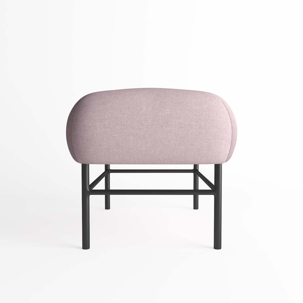 Banquette Emmy, velours rose et métal noir Potiron Paris