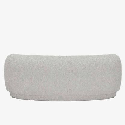 Canapé incurvé design organique mdoerne blanc tissu bouclette- Potiron Paris, les canapés design de qualité pas chers