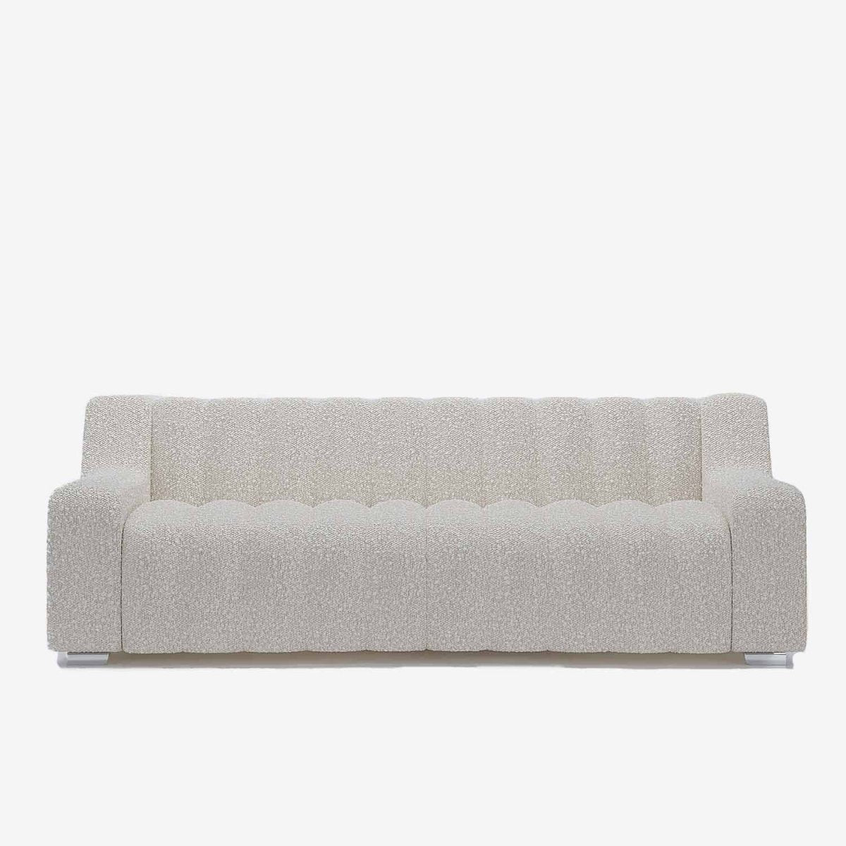 Canap couleur cr me tissu bouclette Garance – Potiron Paris