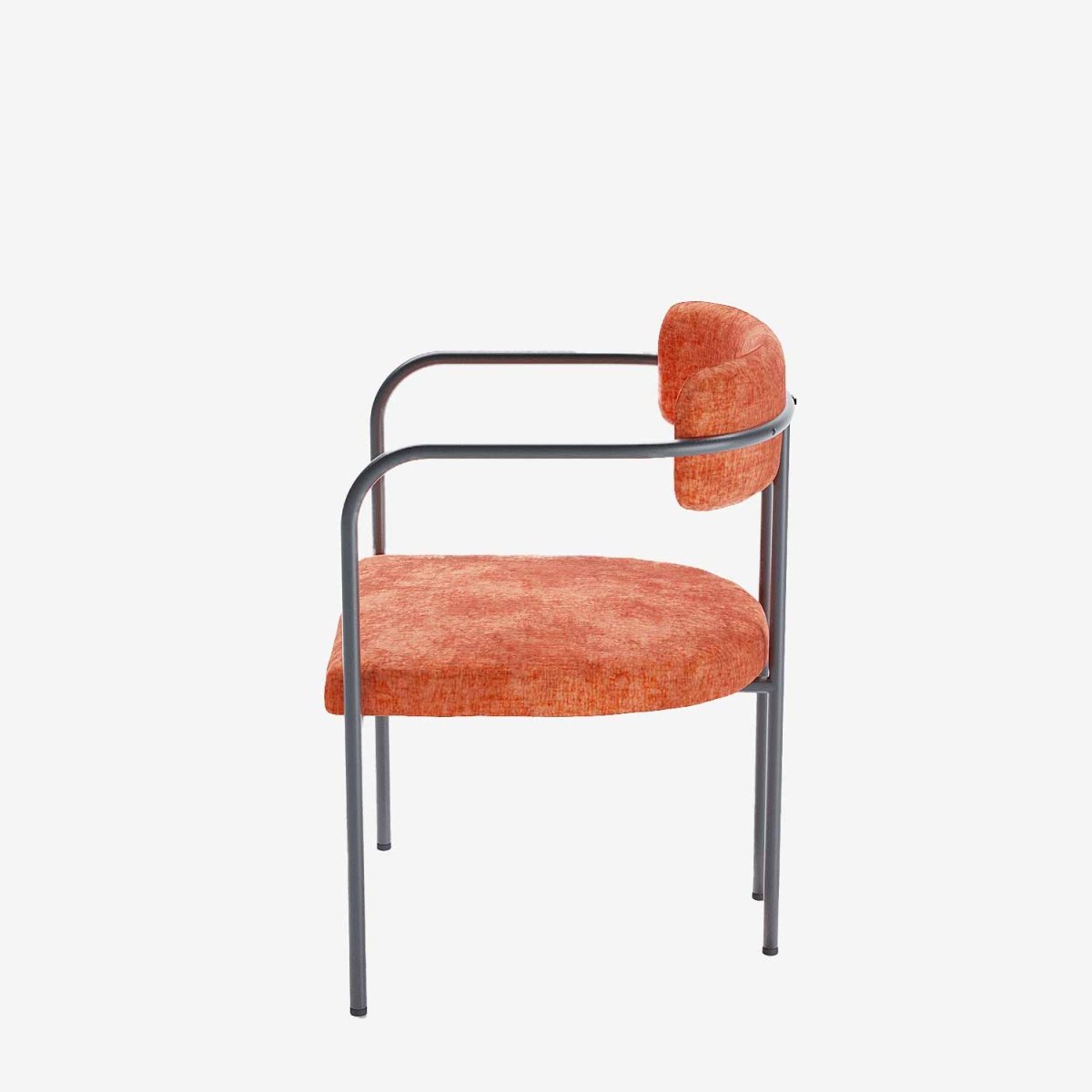 Fauteuil de salle à manger vintage confortable velours corail - Potiron Paris,  des assises design et confortables à la mode à tout petit prix