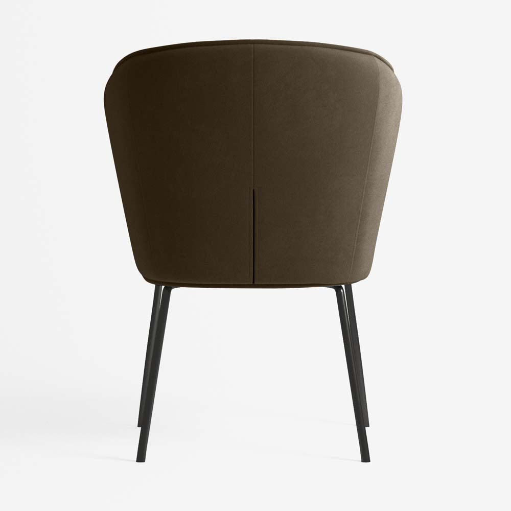 Chaise Gaya en velours – Brun foncé - Potiron Paris