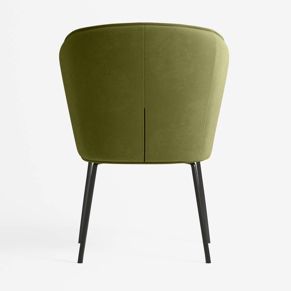 Chaise Gaya en velours – Vert Kaki - Potiron Paris