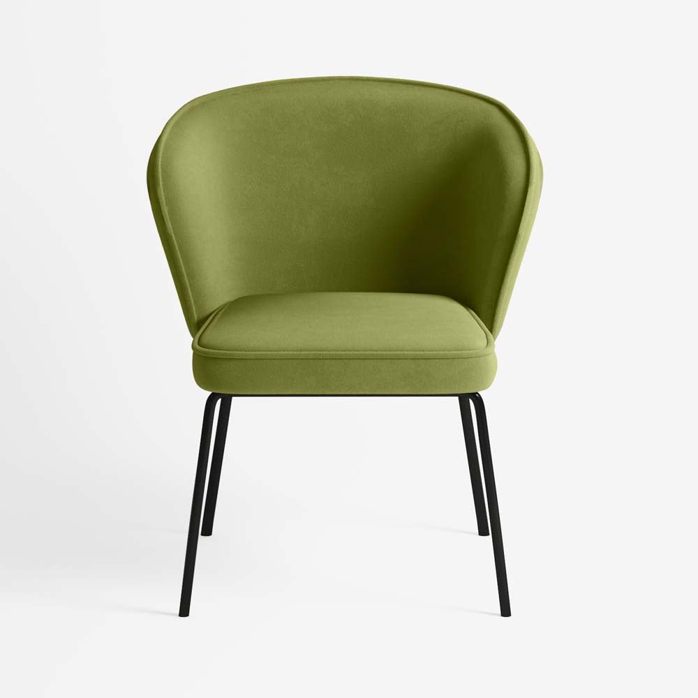 Chaise Gaya en velours – Vert Kaki - Potiron Paris
