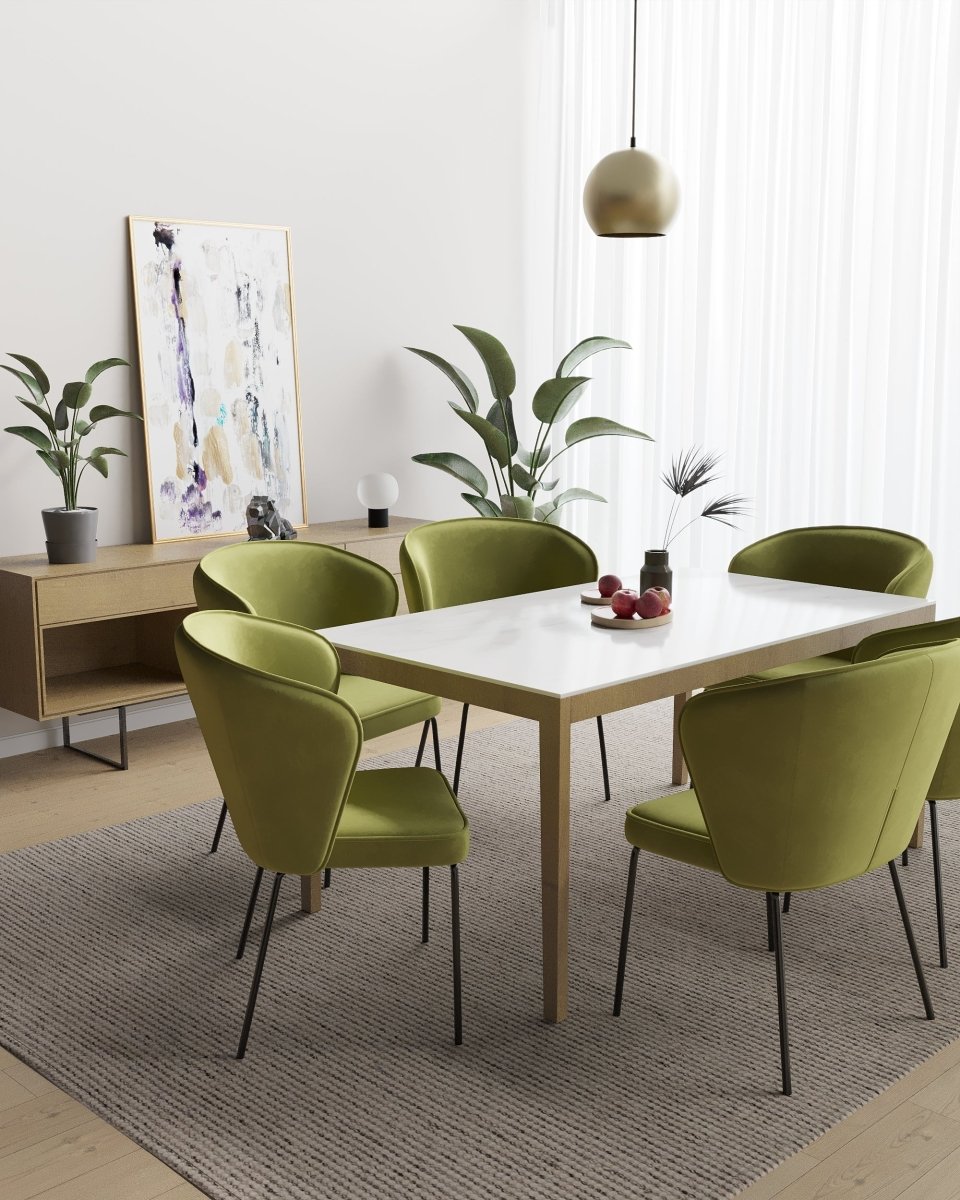 Chaise Gaya en velours – Vert Kaki - Potiron Paris