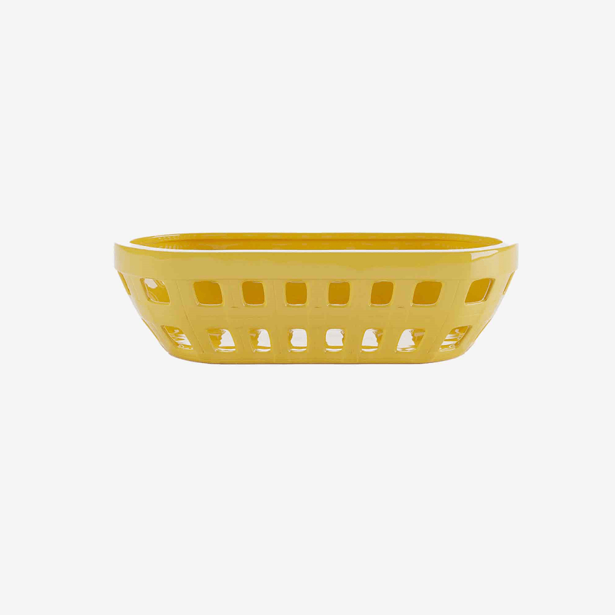 Objet art déco design : Corbeille à pain de style vintage céramique jaune- Potiron Paris, site de déco pas cher