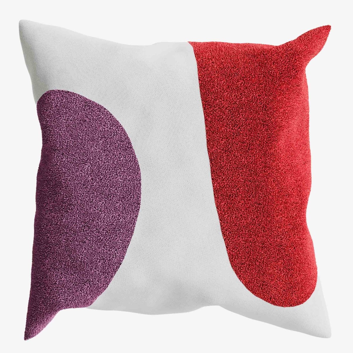 Coussin brodé, design moderne et coloré Lima Potiron Paris
