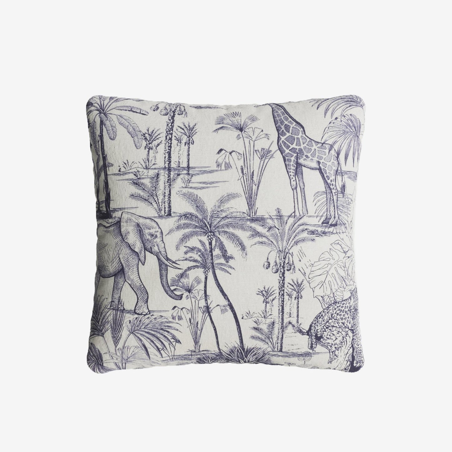 Coussin carré à motif Jungle, déhoussable Potiron Paris