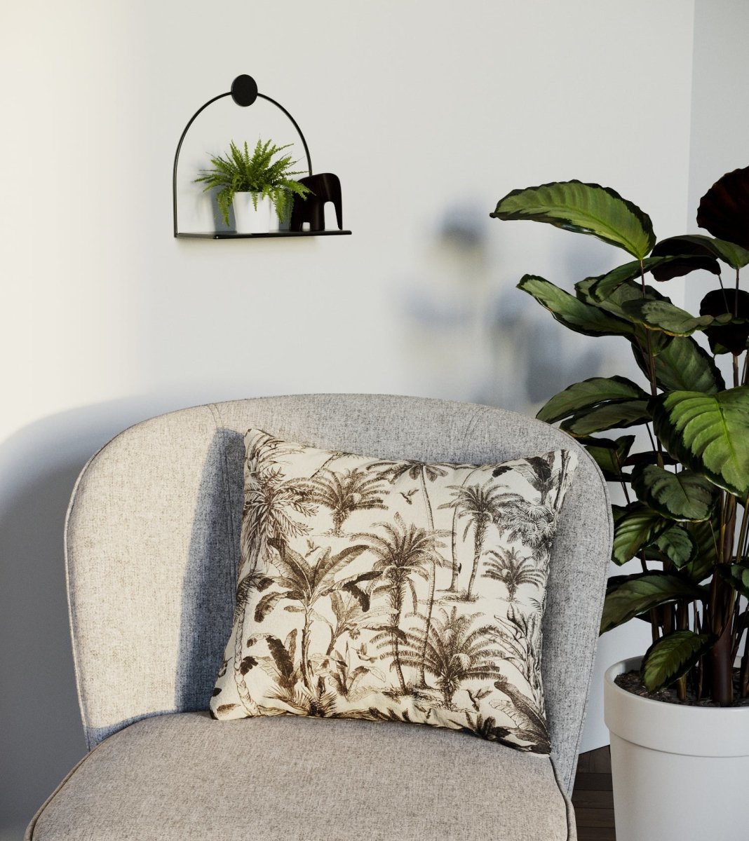 Coussin Palm Tree - Carré(ment sauvage) Potiron Paris