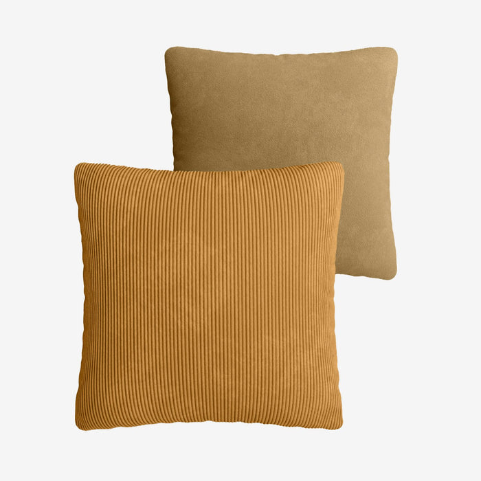 Coussin Viktoria en velours Jaune Moutarde Potiron Paris