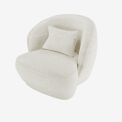 Fauteuil design confortable pour cocooner, laine bouclée blanche - Potiron Paris, déco et meuble contemporain design pas cher