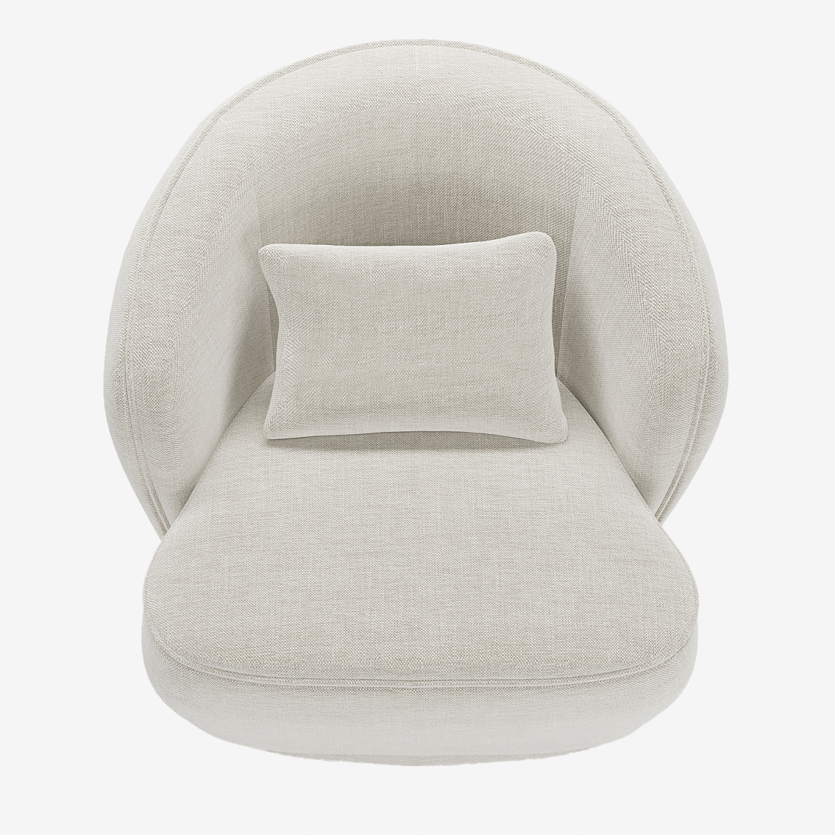 Grand fauteuil de lecture confortable  tissu beige - Potiron Paris, la satisfaction du fauteuil design et confortable pas cher