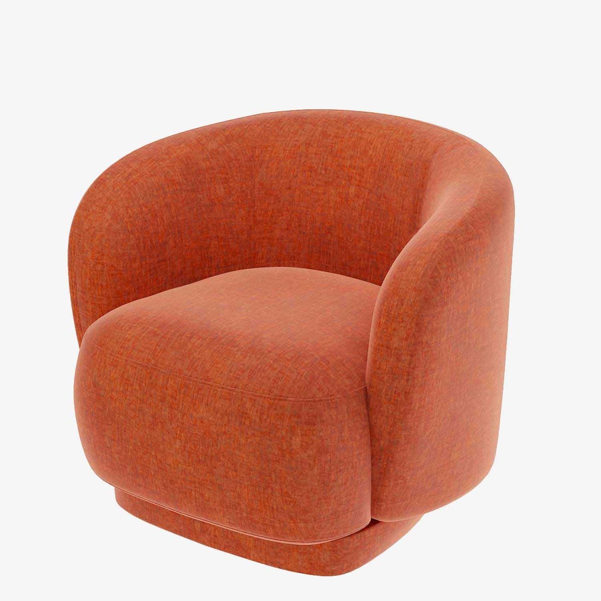 Fauteuil en velours vintage orange corail -  Potiron Paris, la satisfaction du fauteuil design et confortable pas cher