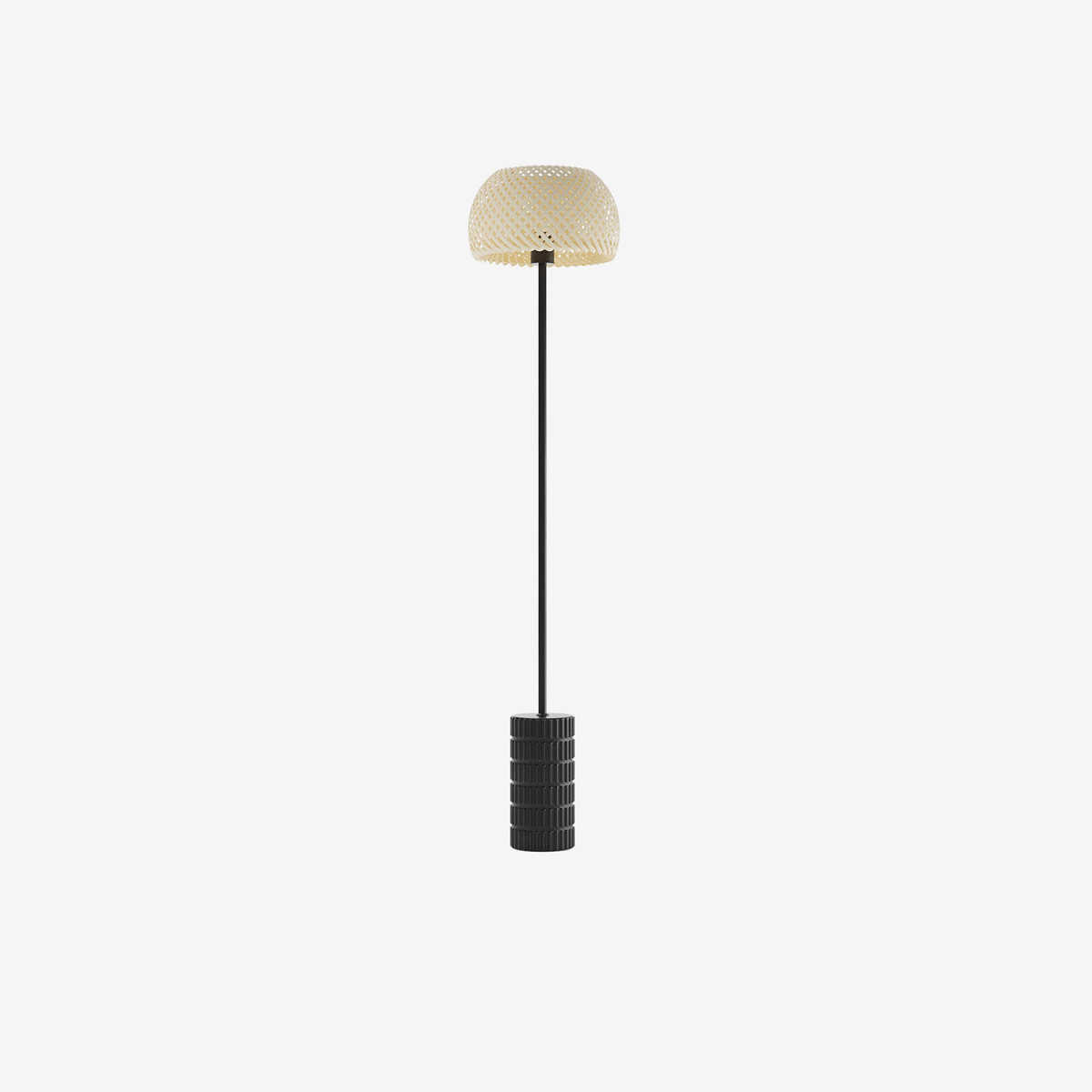 Lampe sur pied chambre métal et bambou - Potiron Paris, le luminaire design de la décoration d'intérieur chic et moderne