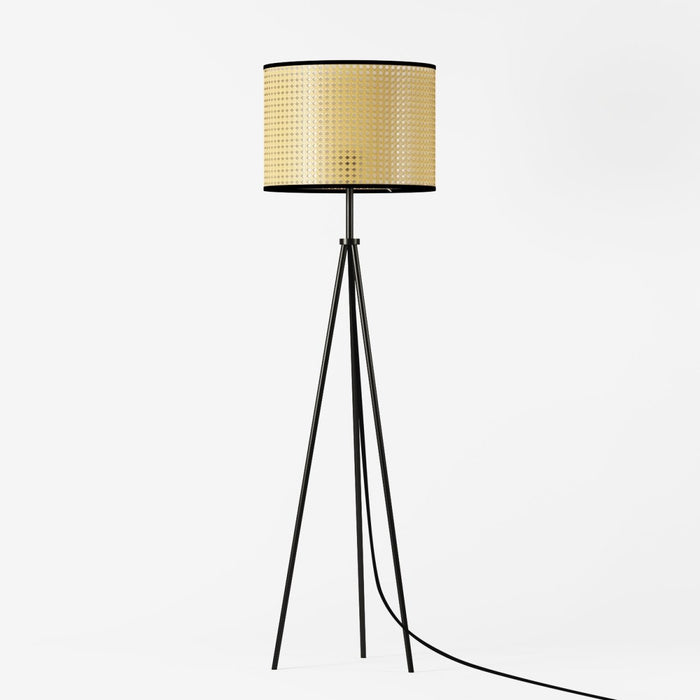 Lampadaire Siracusa en rotin Potiron Paris