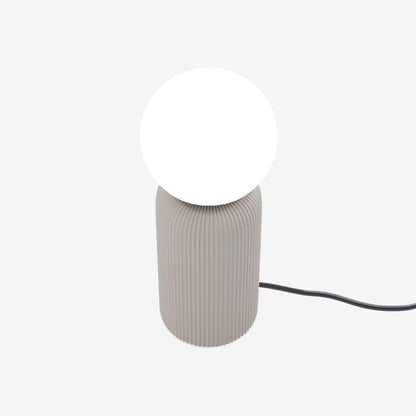 Lampe de table boule design italien vintage  en céramique striée - Potiron Paris, le luminaire design de la décoration d'intérieur chic et moderne